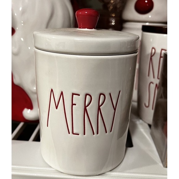 Rae Dunn Other - Rae Dunn MerryCanister with Lid • Ceramic Christmas